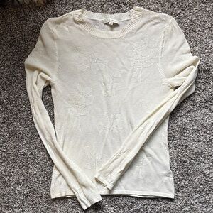 Z Supply Tibi mesh Crew neck long sleeve